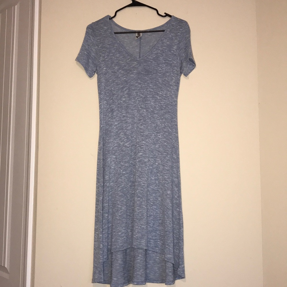 Long Blue Brunch Dress